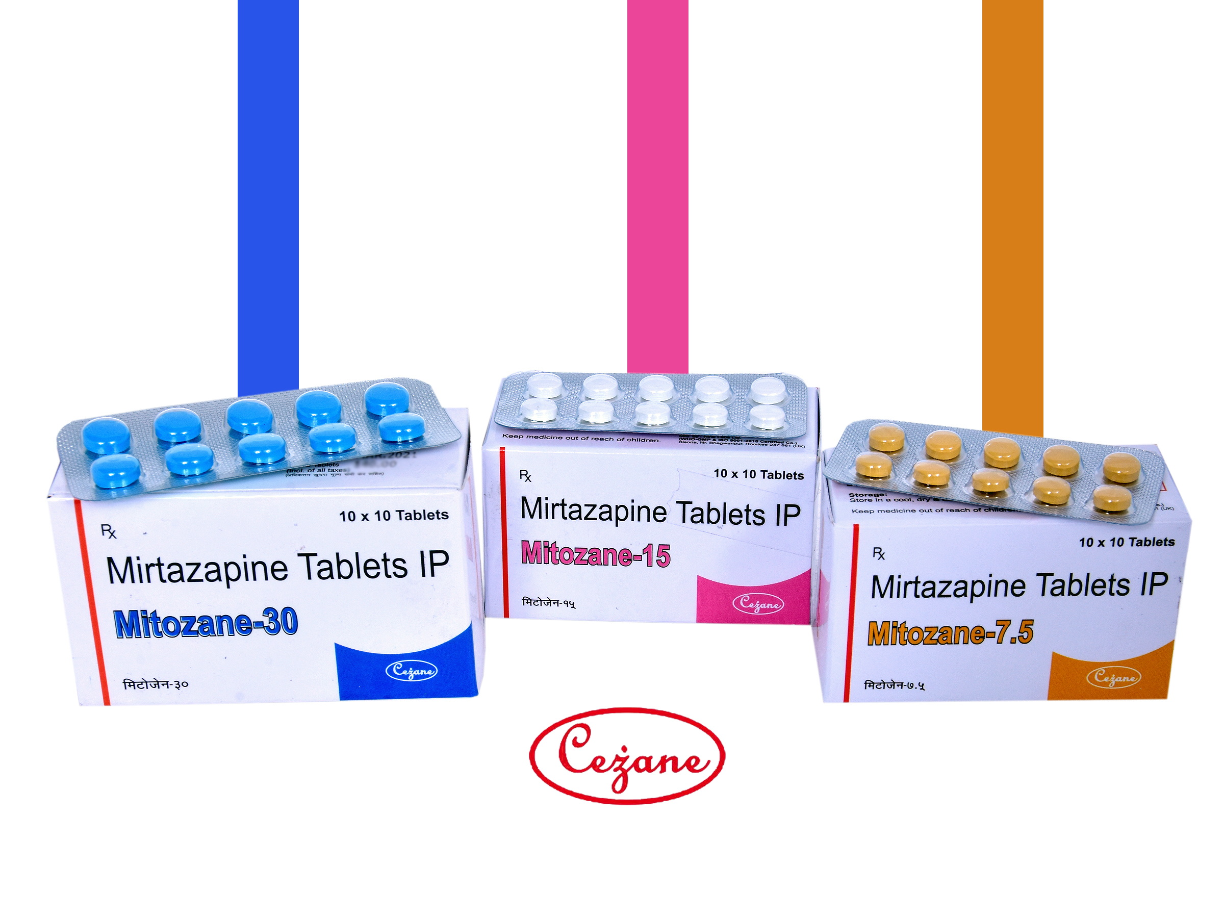 Mirtazapine 7.5/15/30 mg   Useful in-   All types of Depr...